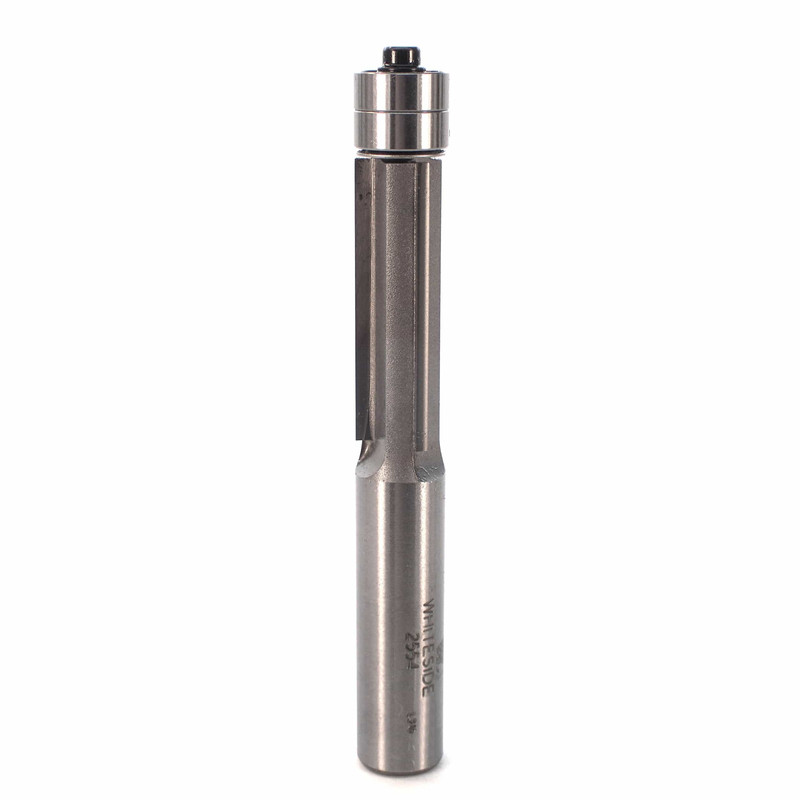 Three Flute Flush Trim Router Bit with Double Bearing - 1/2" SH - Diameter:1/2" - Cutting Length:1-1/2"
